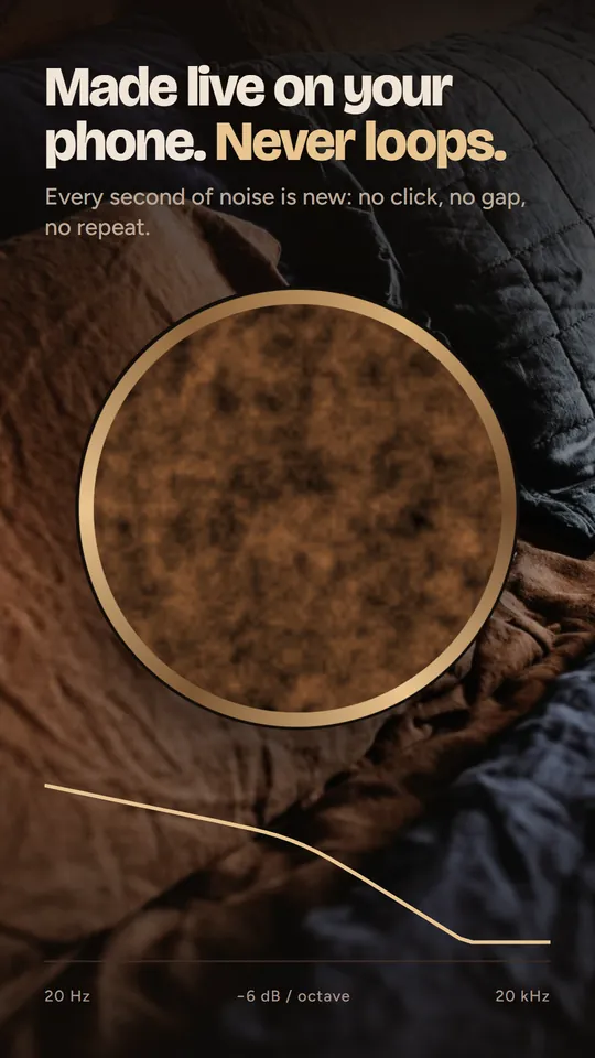 Made live on your phone. Never loops. Every second of noise is new.